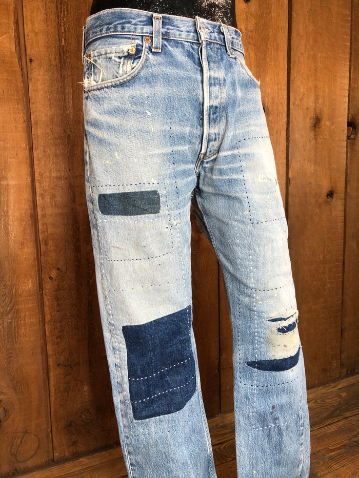 00s Levi 501  Boro Sashiko       33x36