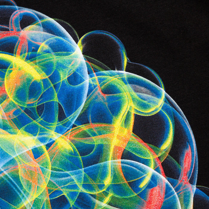 046 Disco Psychedelia Front Print - Tshirt - Black