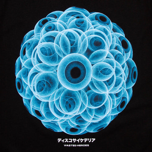 047 Disco Psychedelia Front Print - Tshirt - Black