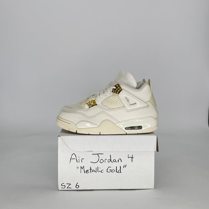 AIR JORDAN 4 METALLIC GOLD AQ9129-170 SIZE 6/7.5W GS