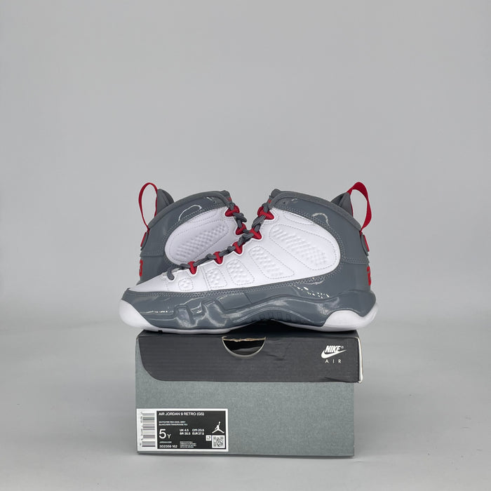 AIR JORDAN 9 FIRE RED 302359-162 SIZE 5/6.5W GS