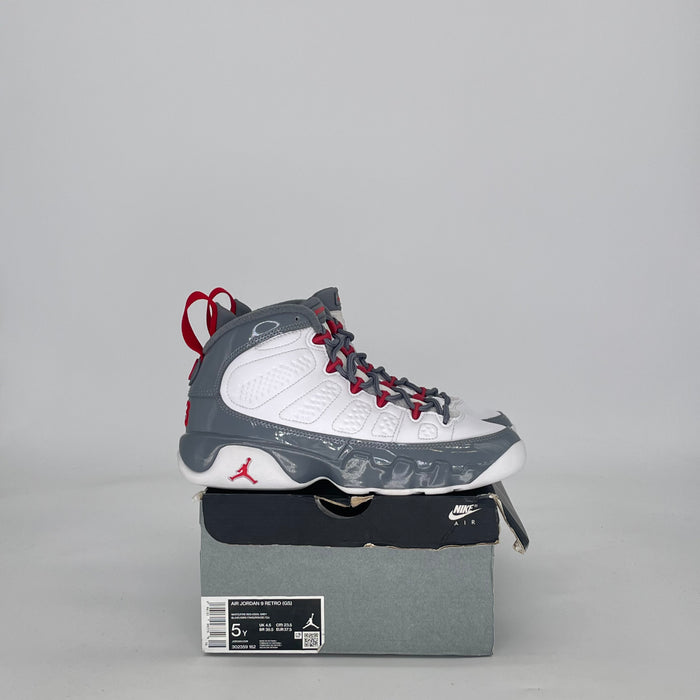 AIR JORDAN 9 FIRE RED 302359-162 SIZE 5/6.5W GS