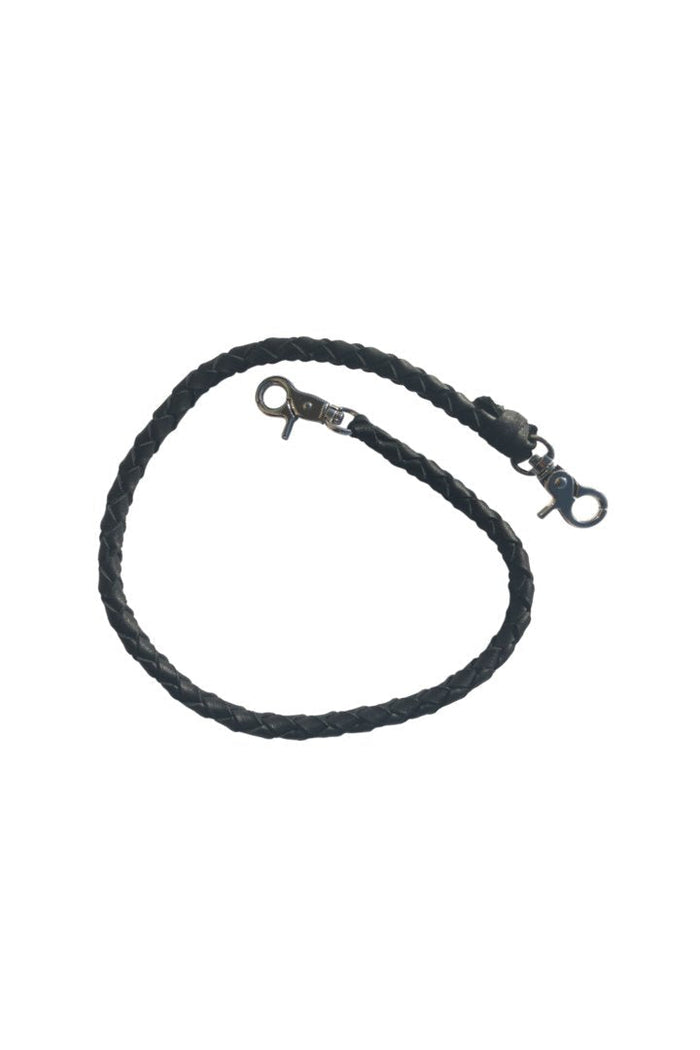 24" Braided Leather Chain: Features:

Length: 24"
Braided Black Genuine Leather
Handmade From Genuine Leather