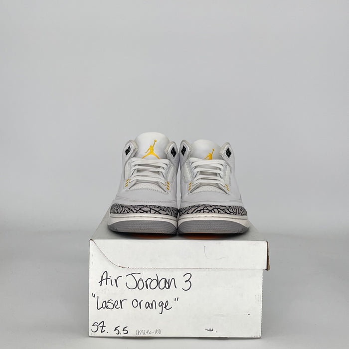 AIR JORDAN 3 LASER ORANGE W CK9246-108 SIZE 5.5/7W GS