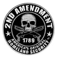 2nd Amendment Patch: 2nd Amendment America's Original Homeland Security Embroidered 9" x 9" Patch