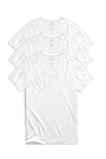Front view of 3-Pack 18-Hour Jersey V-Neck Undershirt in Bright White