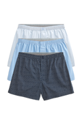 Front view of 3 pack 24/7 Woven Boxer in Art Deco