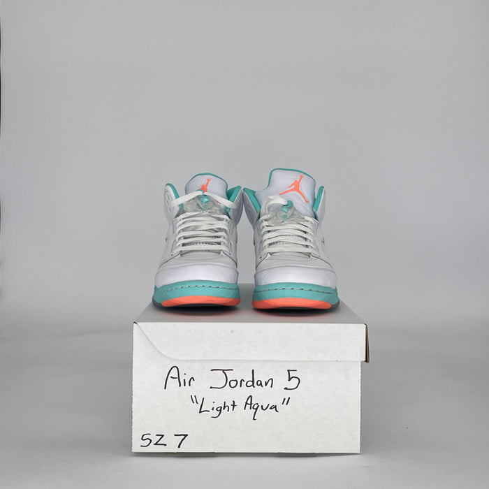 AIR JORDAN 5 LIGHT AQUA 440892-100 SIZE 7/8.5W GS
