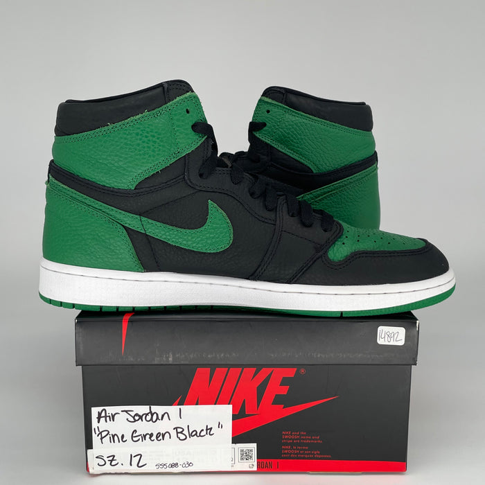 AIR JORDAN 1 PINE GREEN BLACK 555088-030 SIZE 12/13.5W
