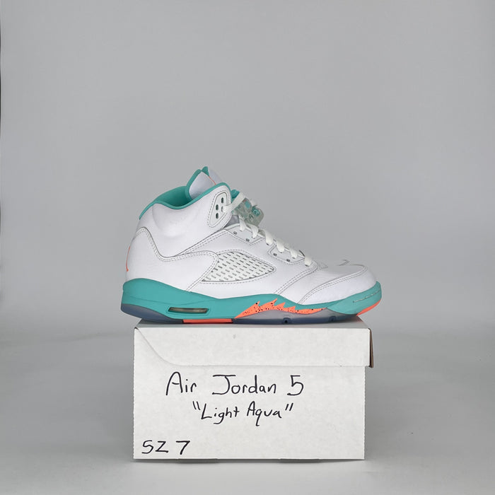 AIR JORDAN 5 LIGHT AQUA 440892-100 SIZE 7/8.5W GS