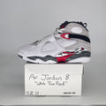 AIR JORDAN 8 WHITE TRUE RED 305381100 SIZE 11/12.5W