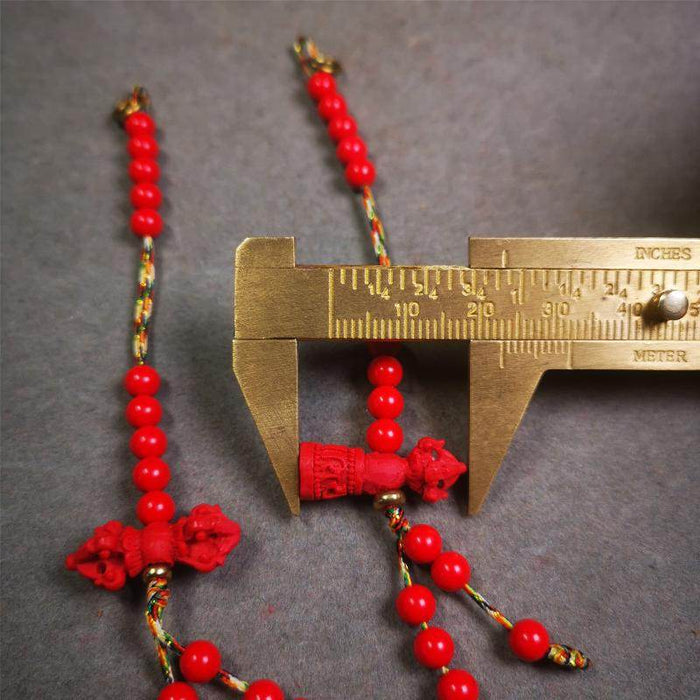 5mm Red Cinnabar Prayer Bead Counters - Tibetan Buddhist art, view 7