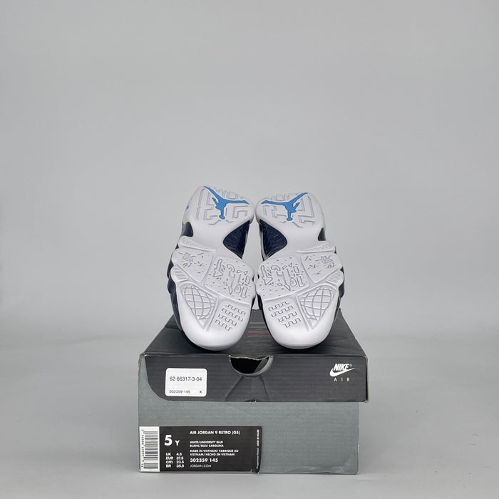 AIR JORDAN 9 PEARL BLUE 302359-145 SIZE 5/6.5W GS