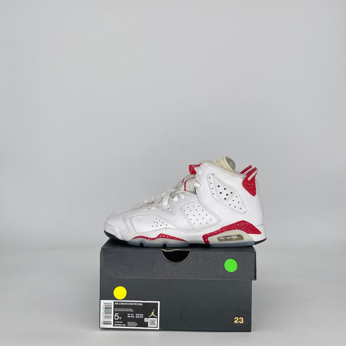 AIR JORDAN 6 RED OREO 384665-162 SIZE 5/6.5W GS