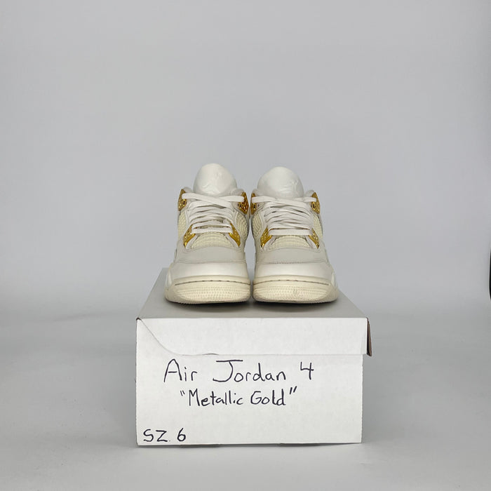 AIR JORDAN 4 METALLIC GOLD AQ9129-170 SIZE 6/7.5W GS