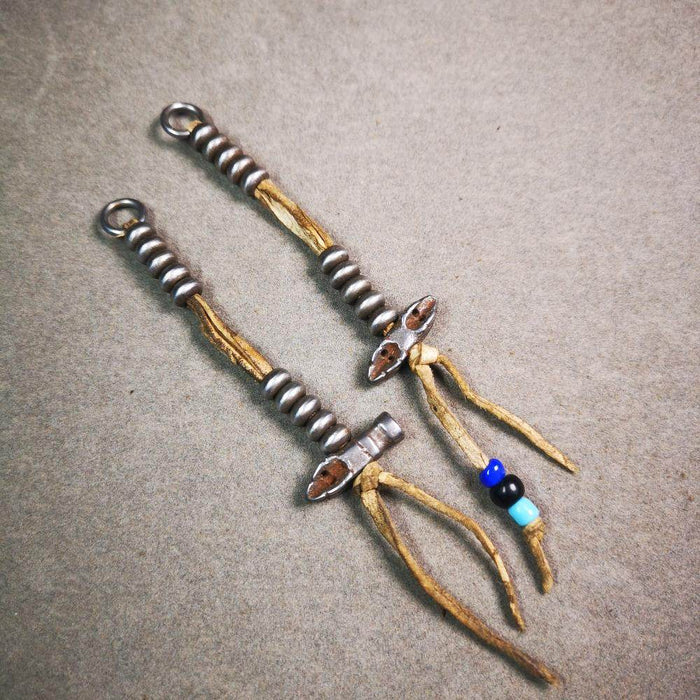 6mm Cold Iron Prayer Bead Counters with Dorje Bell Pendant - Tibetan Buddhist art, view 6