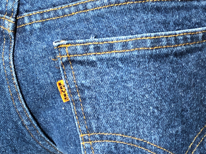 70s Levis Orange Tab Bell Jeans        w31x36