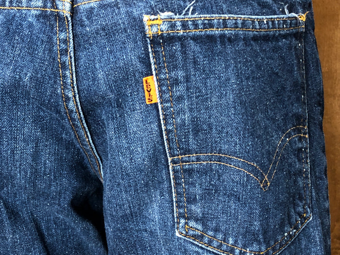 70s Levis Orange Tab Bell Jeans         w32x36