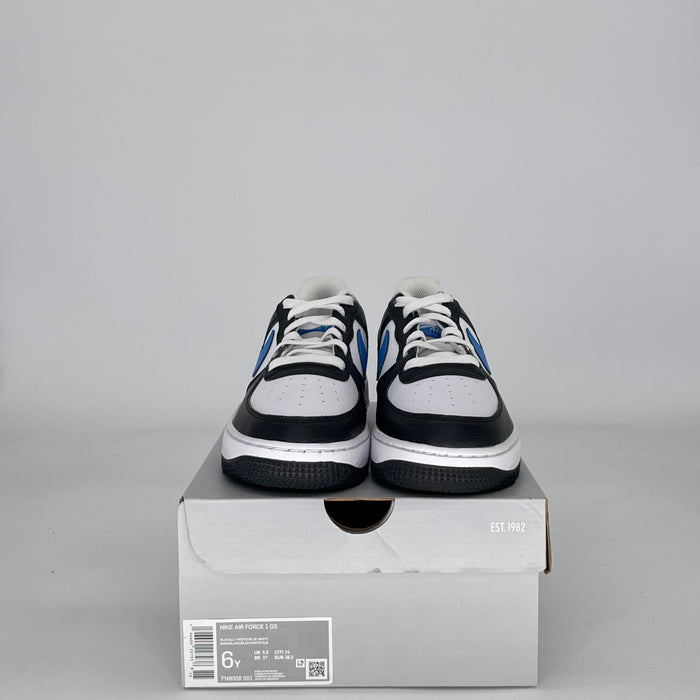 NIKE AIR FORCE 1 LOW WHITE BLACK LIGHT PHOTO BLUE FN8008-001 SIZE 6/7.5W GS
