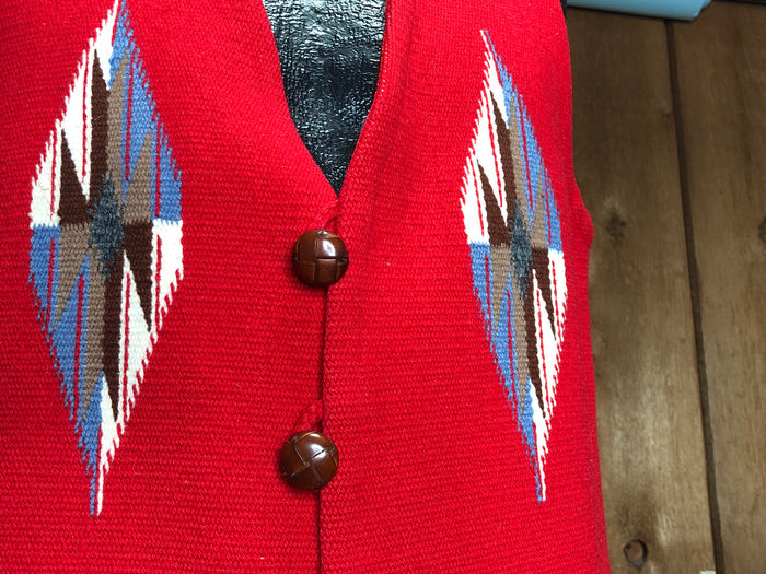 80s Ortega’s Red Chimayo Vest         M