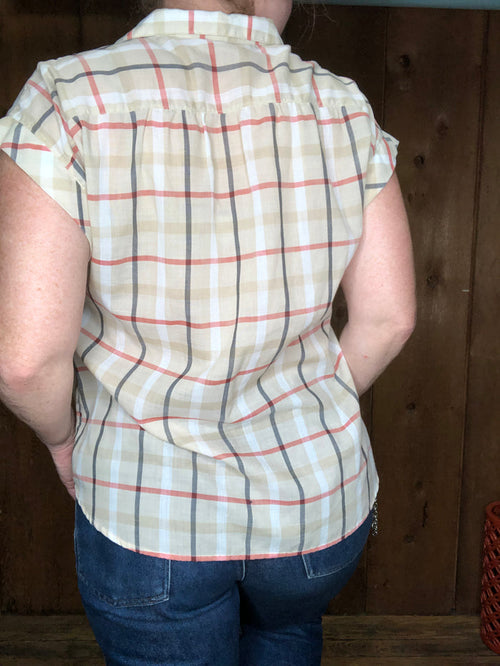 90s Shirt Stop Plaid Top    L