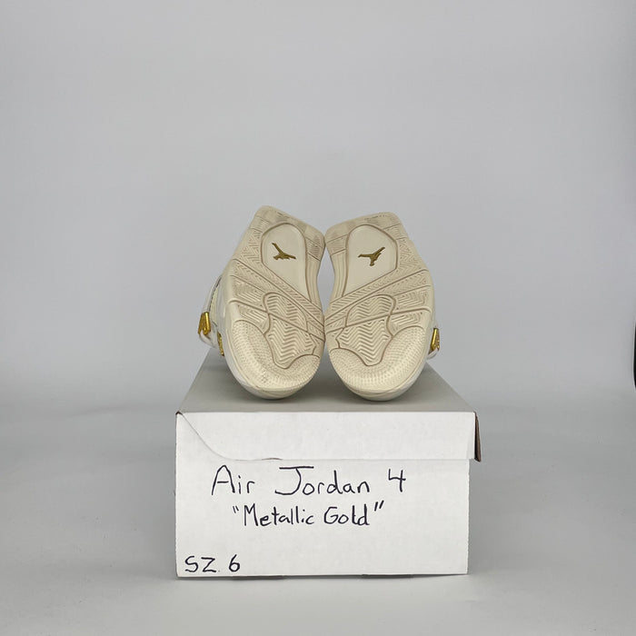 AIR JORDAN 4 METALLIC GOLD AQ9129-170 SIZE 6/7.5W GS