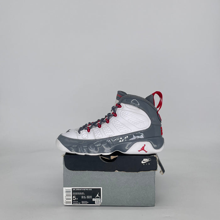AIR JORDAN 9 FIRE RED 302359-162 SIZE 5/6.5W GS