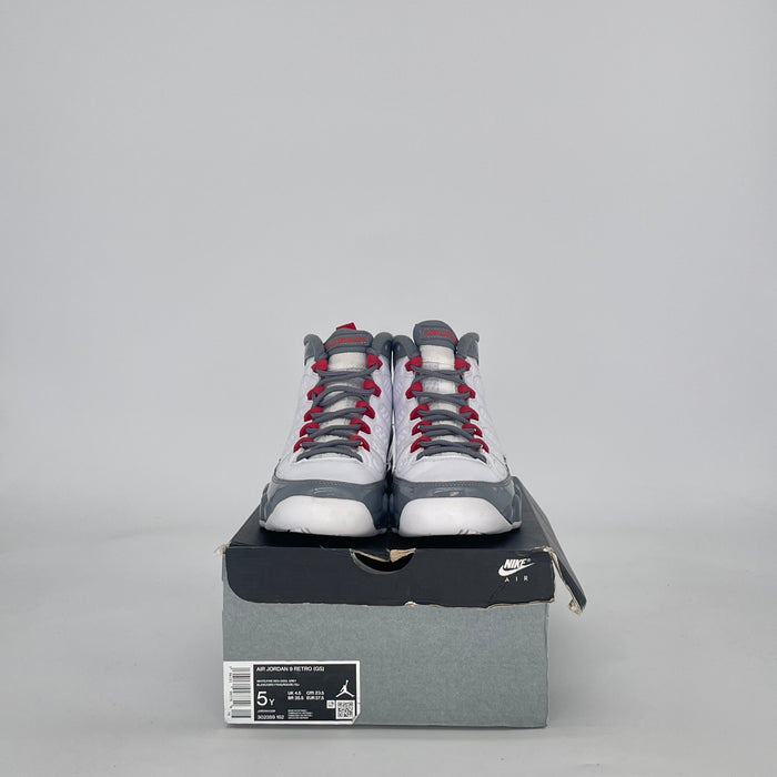 AIR JORDAN 9 FIRE RED 302359-162 SIZE 5/6.5W GS
