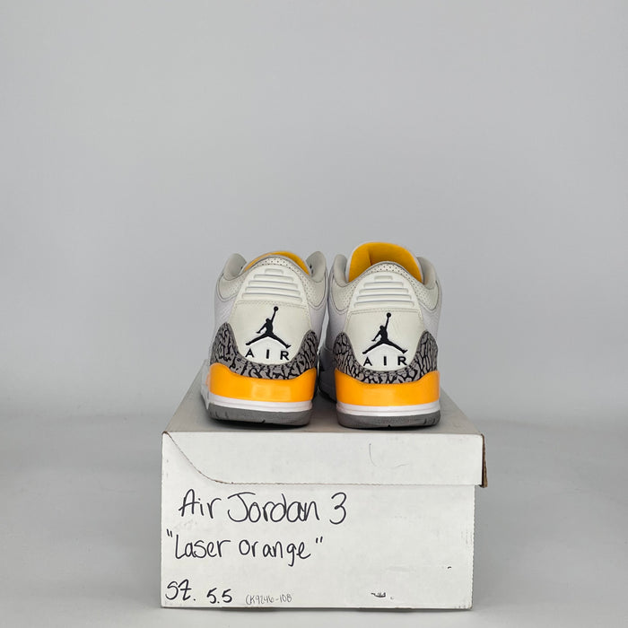 AIR JORDAN 3 LASER ORANGE W CK9246-108 SIZE 5.5/7W GS