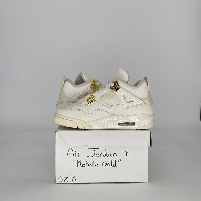 AIR JORDAN 4 METALLIC GOLD AQ9129-170 SIZE 6/7.5W GS