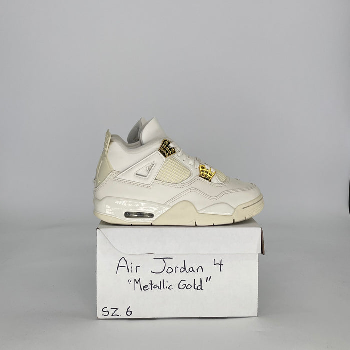 AIR JORDAN 4 METALLIC GOLD AQ9129-170 SIZE 6/7.5W GS