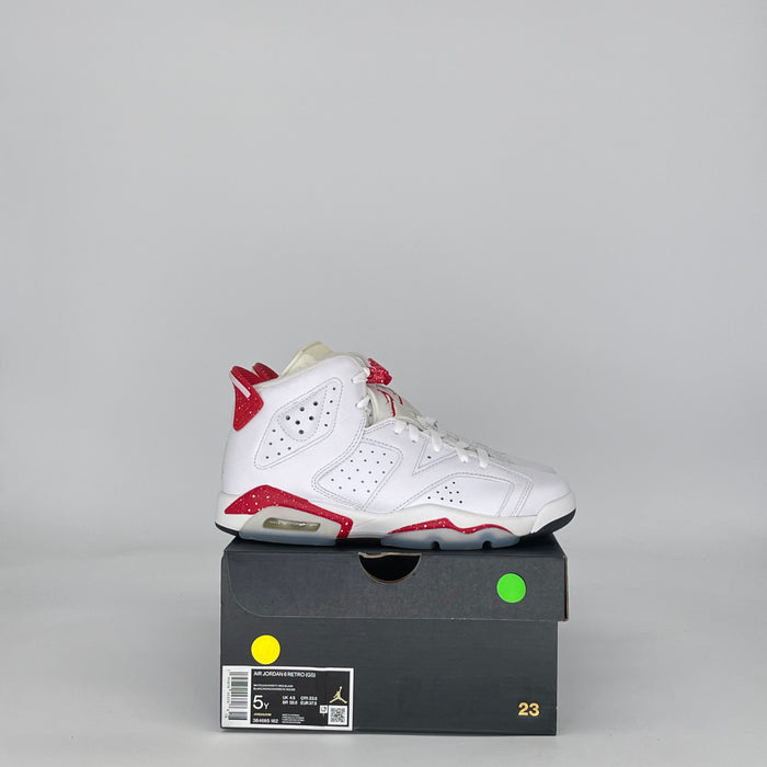 AIR JORDAN 6 RED OREO 384665-162 SIZE 5/6.5W GS