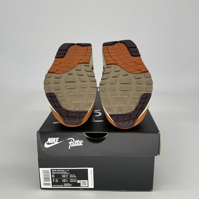 NIKE AIR MAX 1 PATTA WAVES MONARCH SIZE 6/7.5W DH1348-001