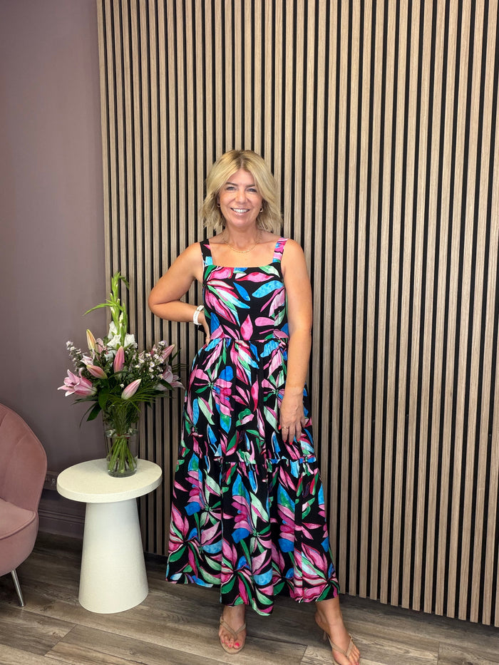 Clarissa Midi Dress (Black)