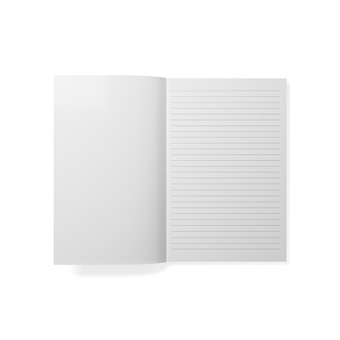 A5 spiral notebook product view showing vibrant softcover design, lined page format and compact dimensions for writing daily.