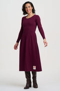Abella Midi Dress (Wine)