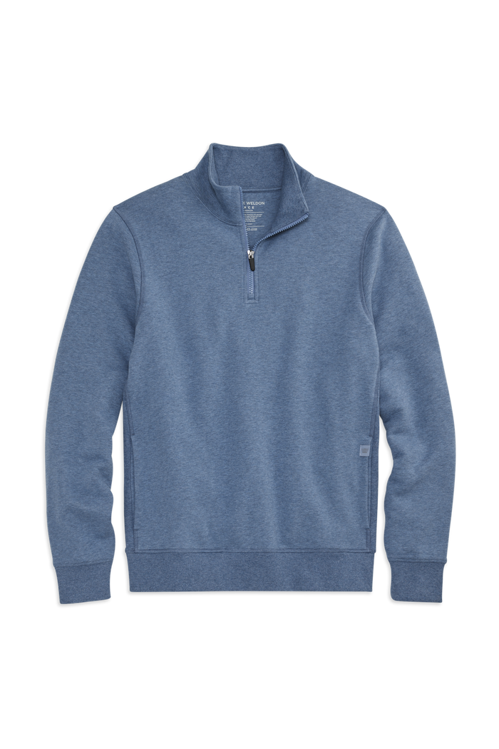 Ice Storm Heather | Front view of Ace Half Zip in Ice Storm Heather