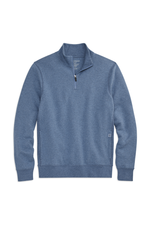 Ice Storm Heather | Front view of Ace Half Zip in Ice Storm Heather