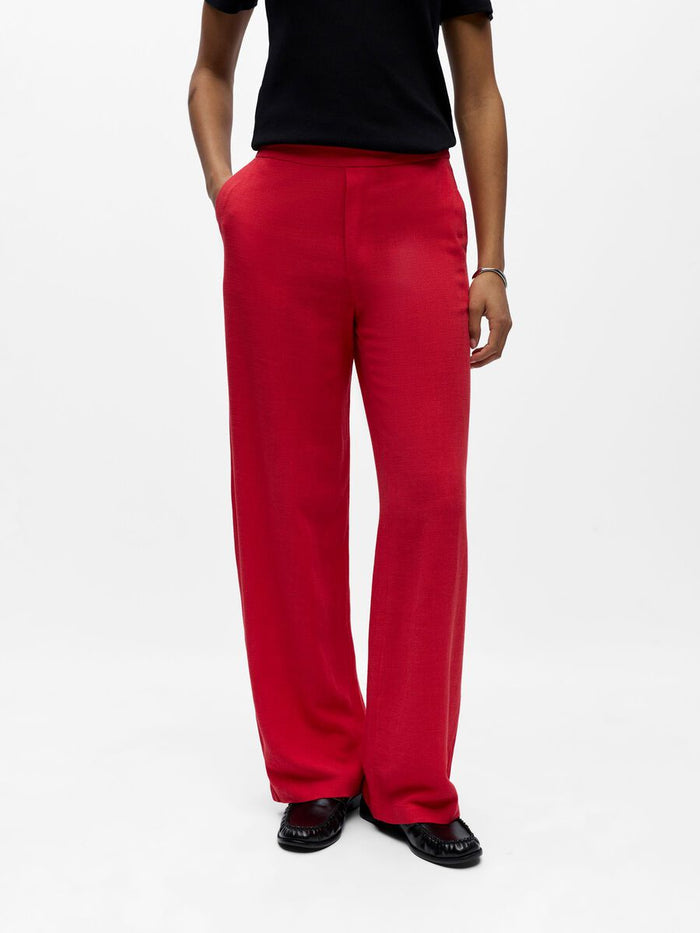 Aine Linen Trousers (Poinsettia)