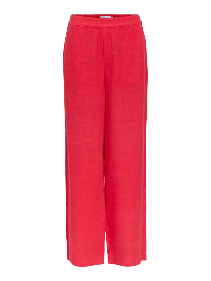 Aine Linen Trousers (Poinsettia)