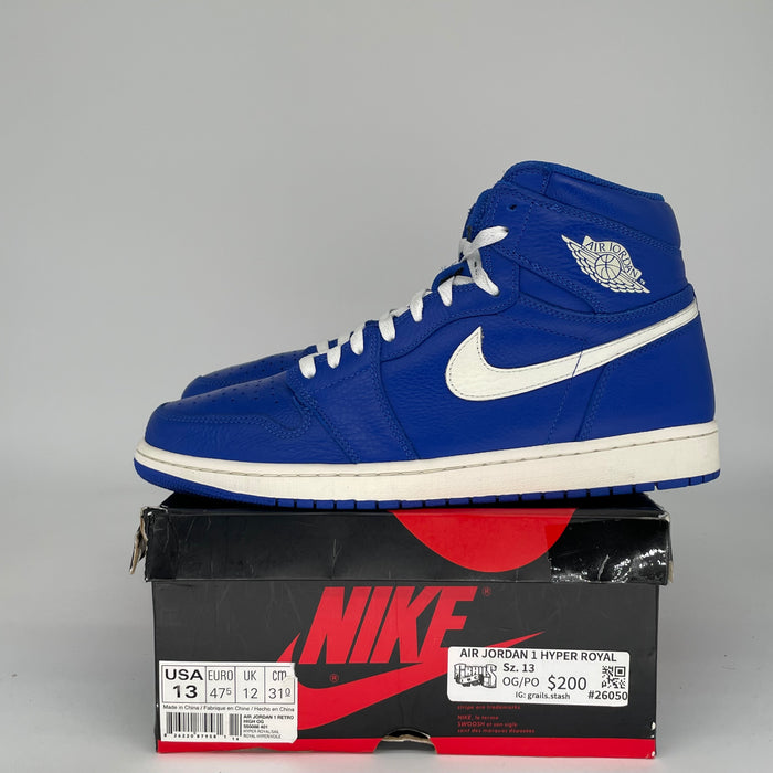 AIR JORDAN 1 HYPER ROYAL 555088-401 SIZE 13/14.5W