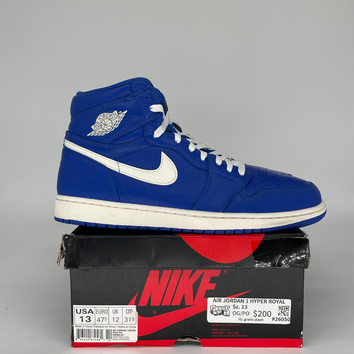 AIR JORDAN 1 HYPER ROYAL 555088-401 SIZE 13/14.5W