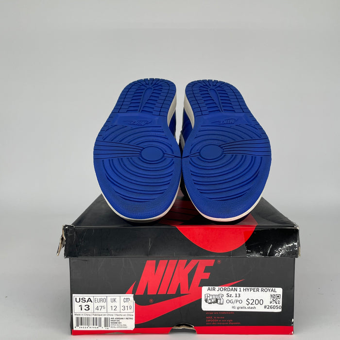 AIR JORDAN 1 HYPER ROYAL 555088-401 SIZE 13/14.5W