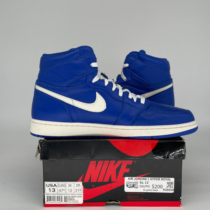 AIR JORDAN 1 HYPER ROYAL 555088-401 SIZE 13/14.5W