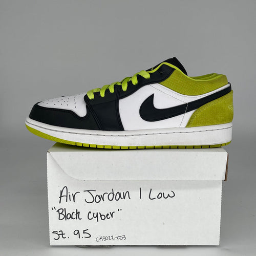 AIR JORDAN 1 LOW BLACK CYBER SIZE 9.5/11W CK3022-003