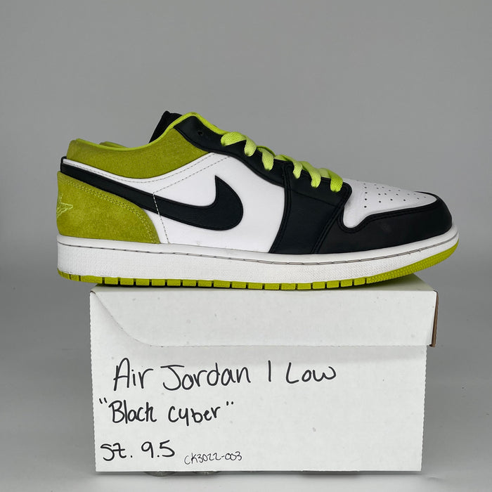 AIR JORDAN 1 LOW BLACK CYBER SIZE 9.5/11W CK3022-003