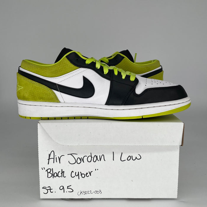 AIR JORDAN 1 LOW BLACK CYBER SIZE 9.5/11W CK3022-003