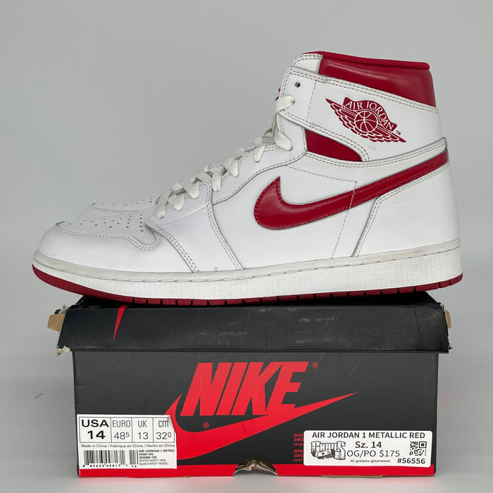 AIR JORDAN 1 METALLIC RED 555088-103 SIZE 14/15.5W