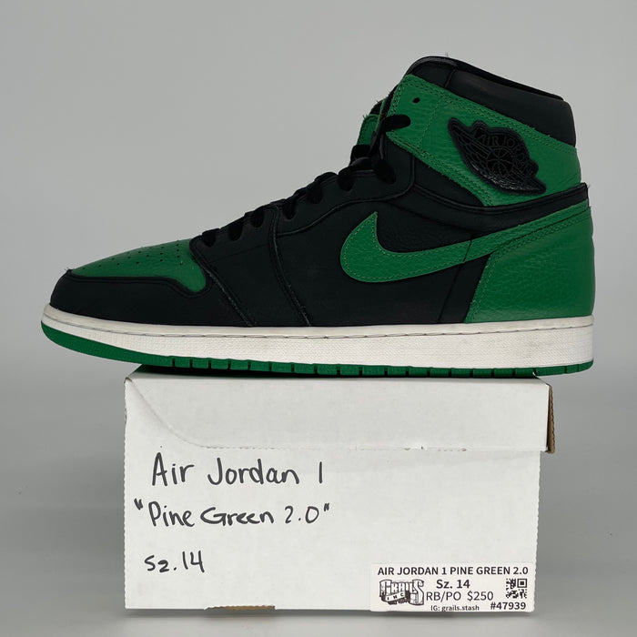 AIR JORDAN 1 PINE GREEN BLACK 555088-030 SIZE 14/15.5W