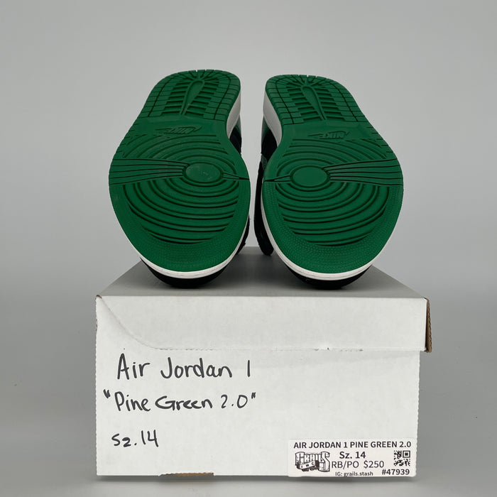 AIR JORDAN 1 PINE GREEN BLACK 555088-030 SIZE 14/15.5W